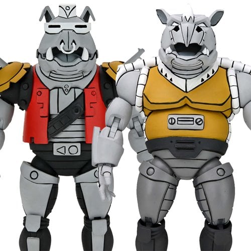 TMNT (1987) Super Bebop and Mighty Rocksteady Figure 2Pk