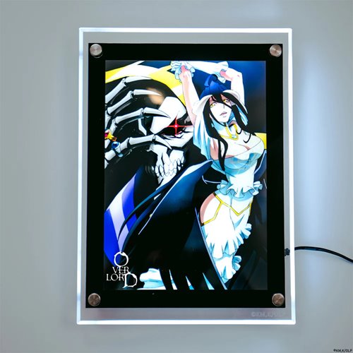Overlord Albedo and Ains LED Poster