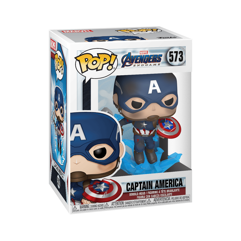 Avengers Endgame: Captain America w/ Broken Shield & Mjolnir Pop! Vinyl Figure #573