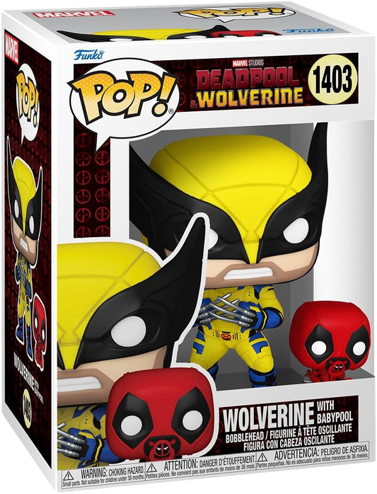 Deadpool and Wolverine: Wolverine and Babypool Pop! Buddy Vinyl Figure #1403