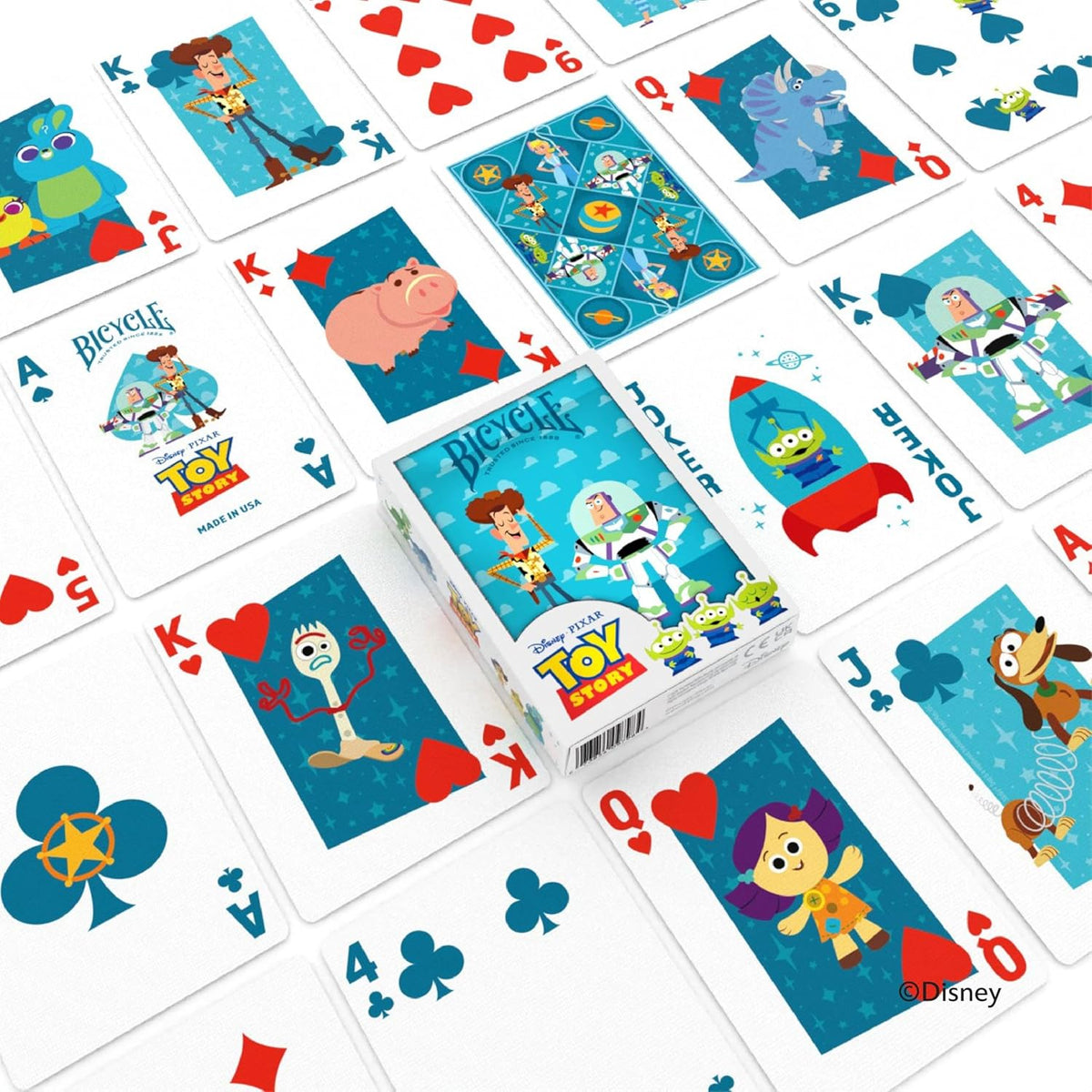 Bicycle Disney Toy Story Playing Cards, Featuring Woody, Buzz Lightyear, and More!