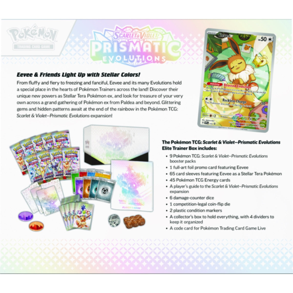 Pokémon TCG: Prismatic Evolutions Elite Trainer Box – Sealed Case (10 ETBs)