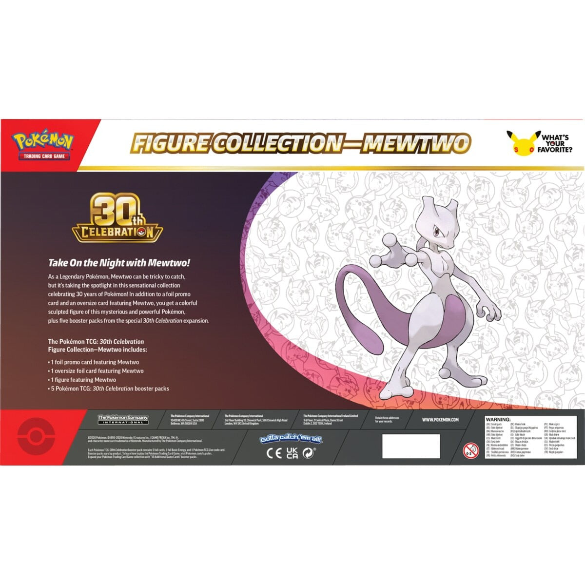 Pokémon TCG: 30th Celebration - Figure Collection Mew or Mewtwo