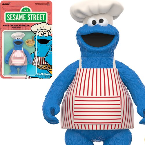 Sesame Street Chef Cookie Monster ReAction Figure