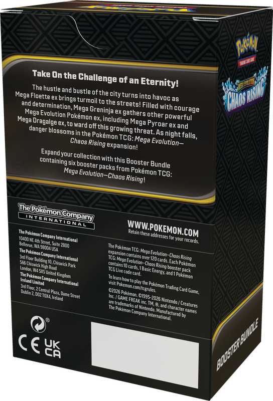 PRE ORDER - Pokémon TCG: Chaos Rising (ME04) Booster Bundle