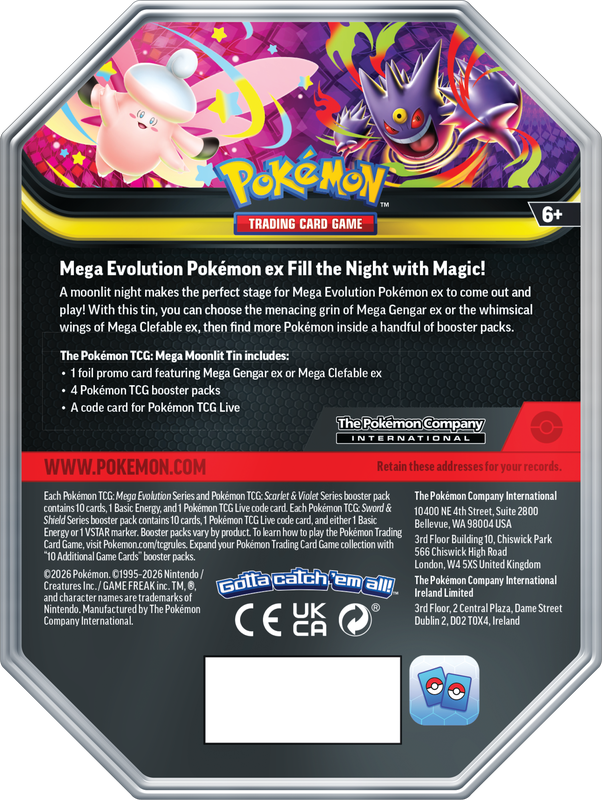 PRE ORDER - Pokémon TCG: Mega Moonlit Tin