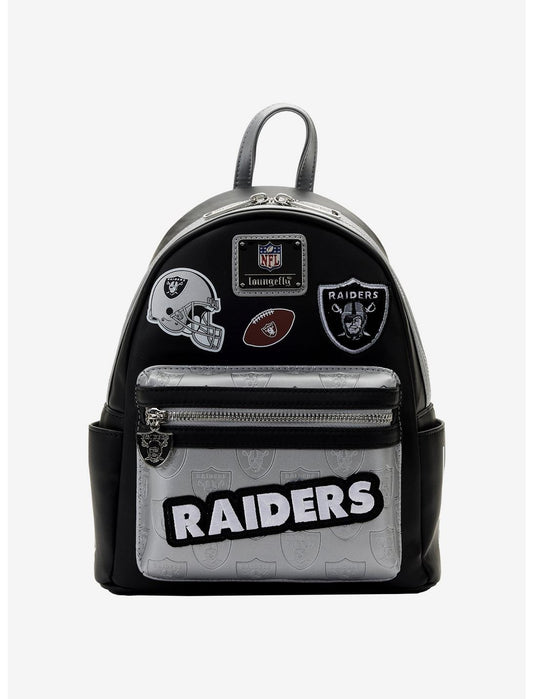 Loungefly NFL Las Vegas Raiders Icon Patches Mini Backpack