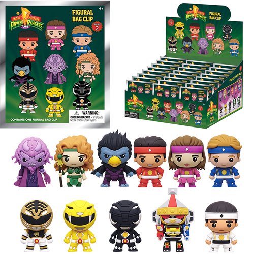 Power Ranger Series 2 3D Foam Bag Clip Display Case of 24