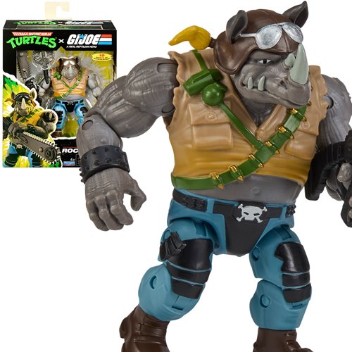 TMNT x G.I. Joe Rocksteady Buzzer Action Figure