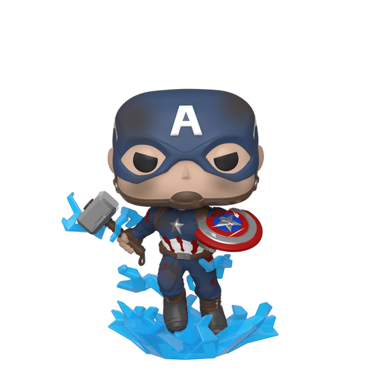 Avengers Endgame: Captain America w/ Broken Shield & Mjolnir Pop! Vinyl Figure #573