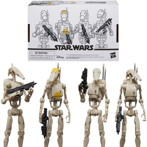 Star Wars TVC Battle Droid 3 3/4-Inch Action Figures 4-Pack