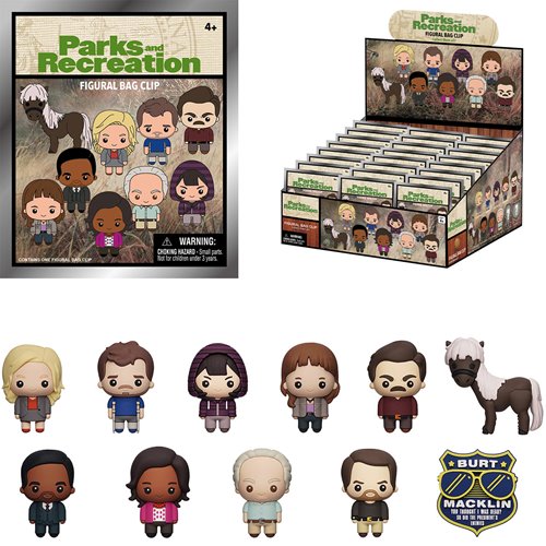 Parks and Recreation 3D Foam Bag Clip Display Case of 24