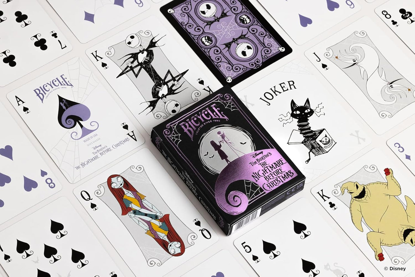 Disney Tim Burton's Nightmare Before Christmas Inspired Playing Cards Featuring Jack Skellington, 1 Deck