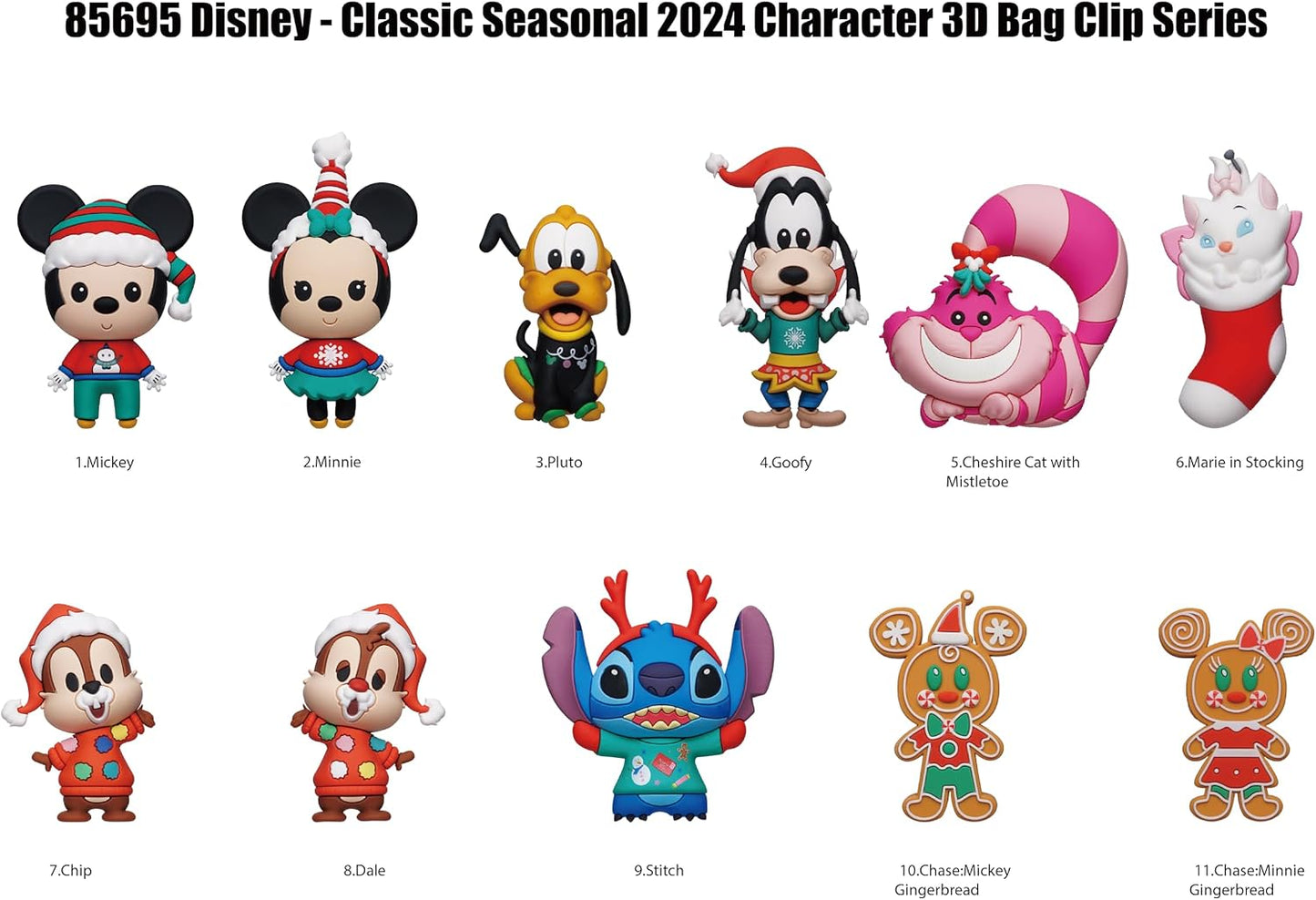 Disney Classic Holiday 2024 Edition 3D Foam Bag Clip