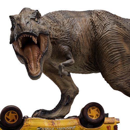 Jurassic Park T-Rex Attack Icons Statue