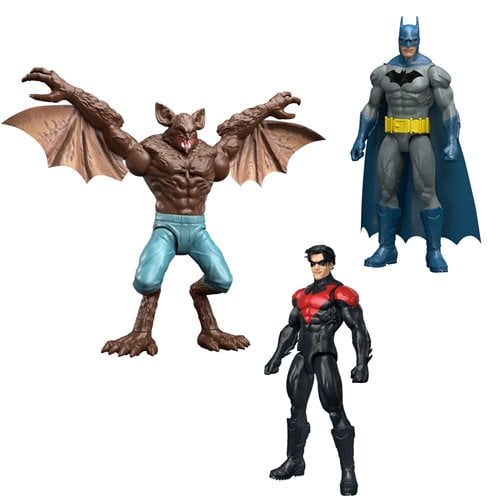 DC Batman & Nightwing vs Man-Bat 12-Inch Scale Figure 3-Pack