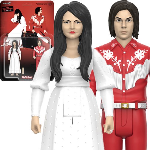 White Stripes Elephant 3 3/4-Inch ReAction Figures 2-Pack