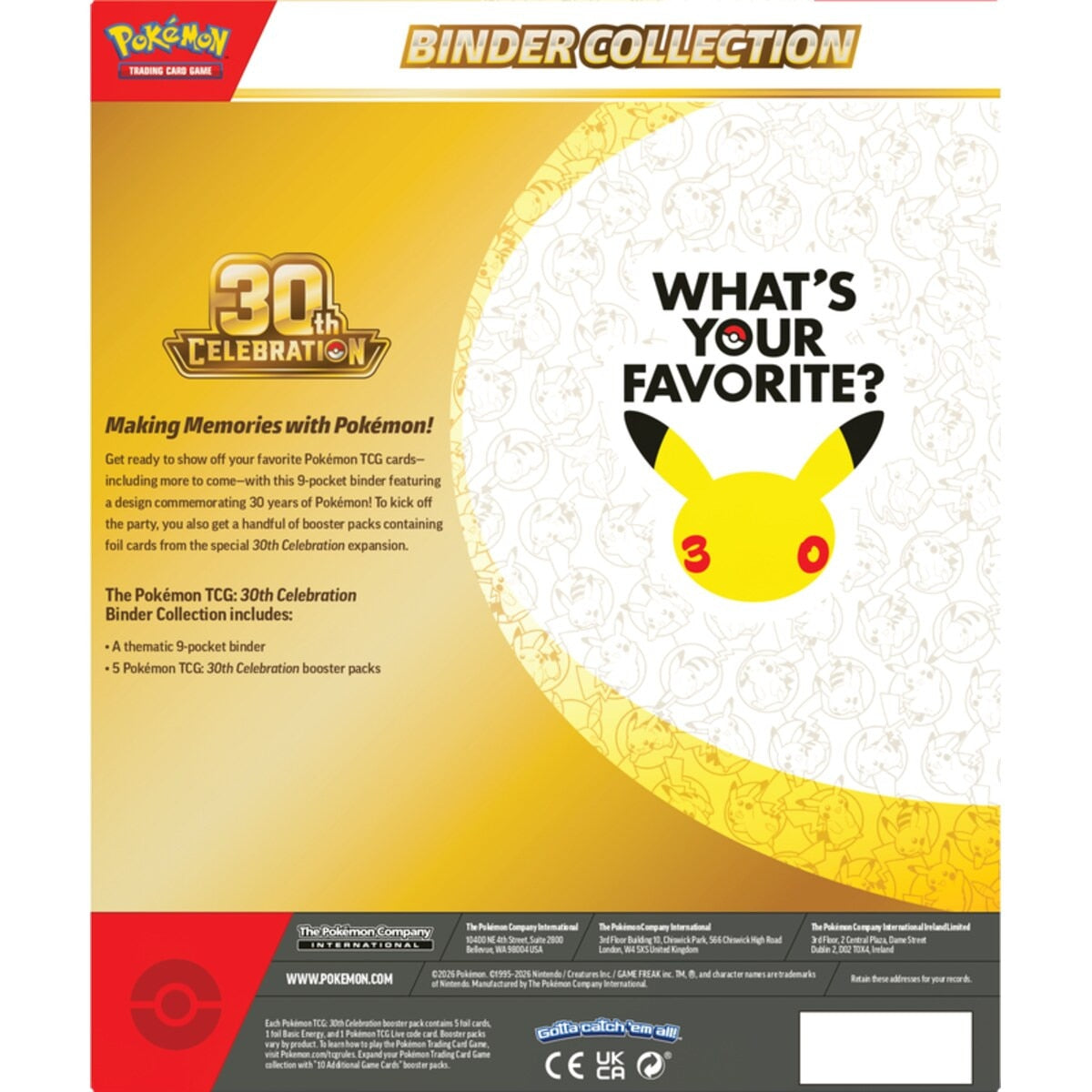 Pokémon TCG: 30th Celebration - Binder Collection