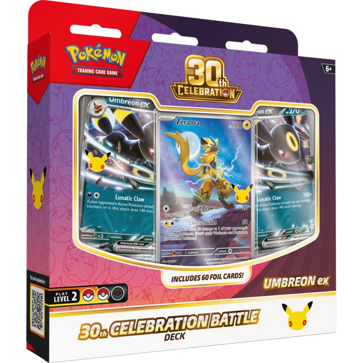Pokémon TCG: 30th Celebration - Battle Deck Espeon ex or Umbreon ex 6ct Case
