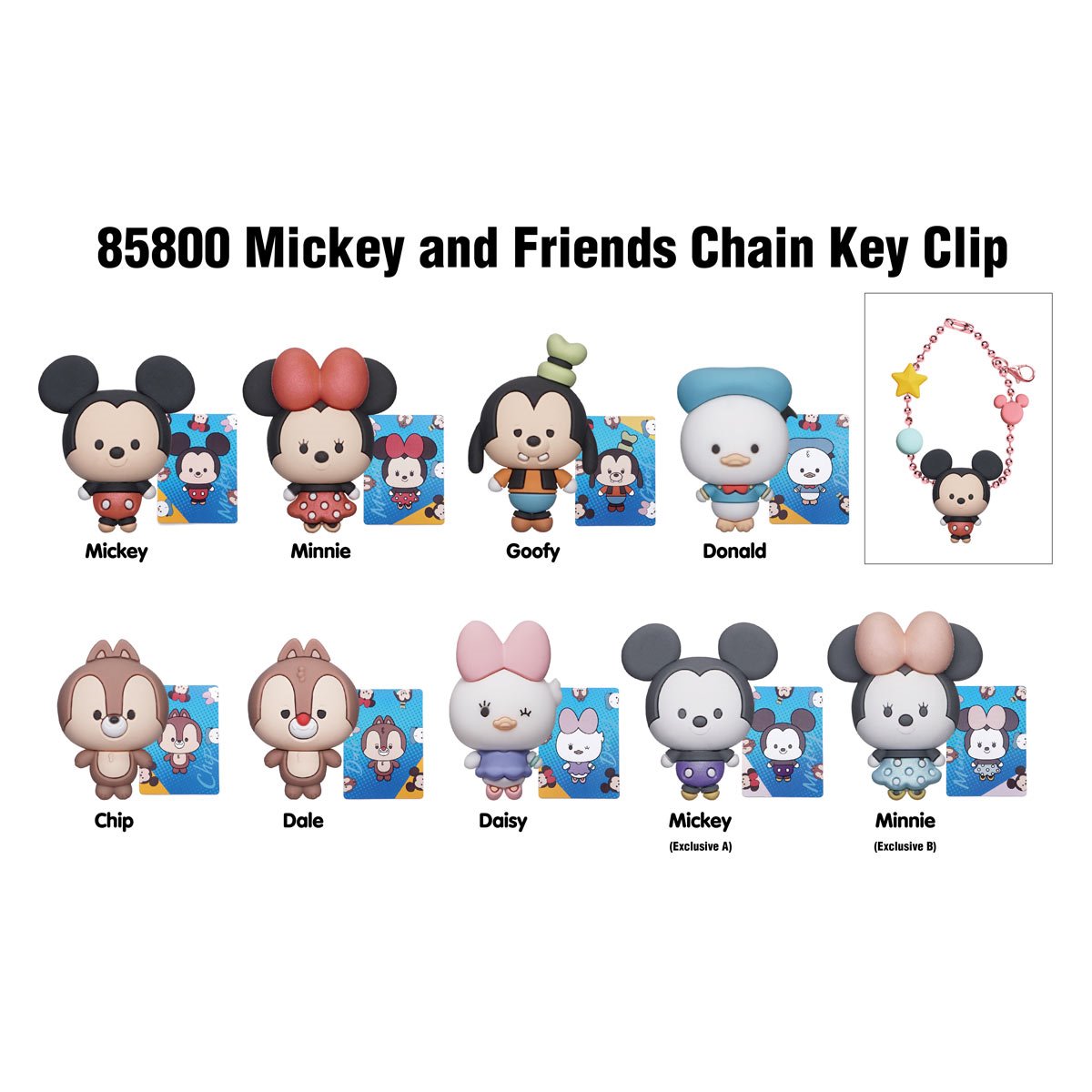 Mickey and Friends 3D Foam Charm Bag Clip